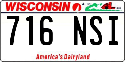 WI license plate 716NSI