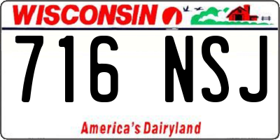 WI license plate 716NSJ