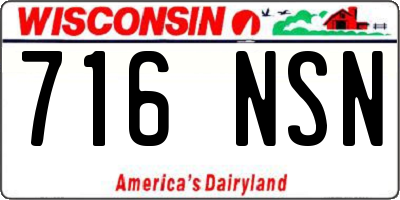 WI license plate 716NSN