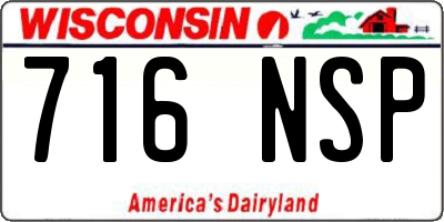 WI license plate 716NSP