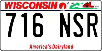 WI license plate 716NSR