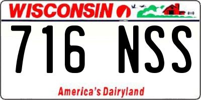 WI license plate 716NSS