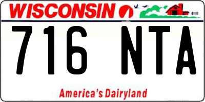 WI license plate 716NTA