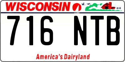 WI license plate 716NTB