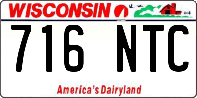 WI license plate 716NTC