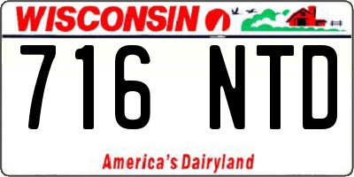 WI license plate 716NTD