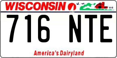 WI license plate 716NTE