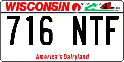 WI license plate 716NTF