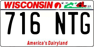 WI license plate 716NTG