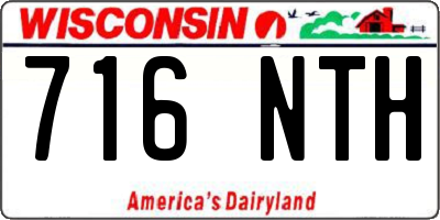 WI license plate 716NTH
