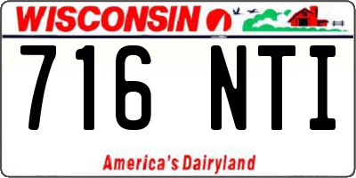 WI license plate 716NTI