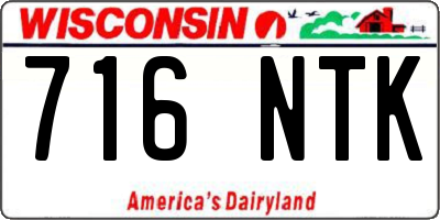 WI license plate 716NTK