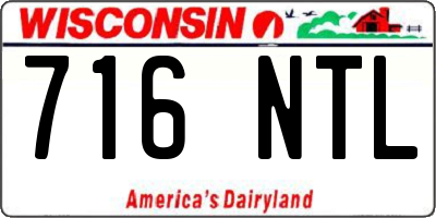 WI license plate 716NTL