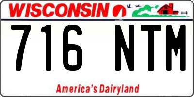 WI license plate 716NTM