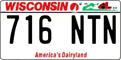 WI license plate 716NTN