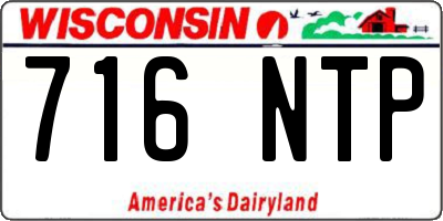 WI license plate 716NTP