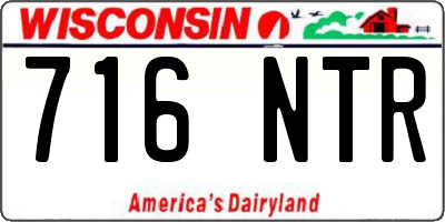 WI license plate 716NTR