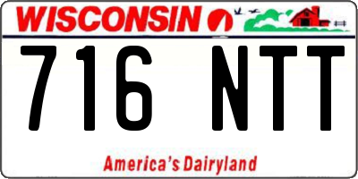 WI license plate 716NTT