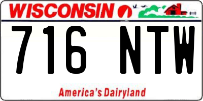 WI license plate 716NTW
