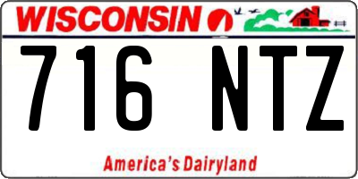 WI license plate 716NTZ