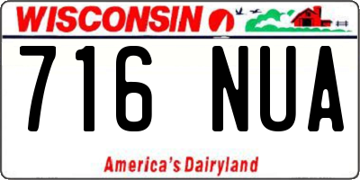 WI license plate 716NUA