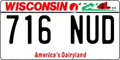 WI license plate 716NUD