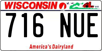 WI license plate 716NUE