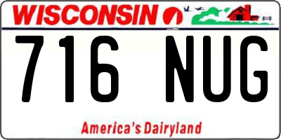 WI license plate 716NUG