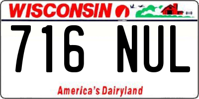 WI license plate 716NUL
