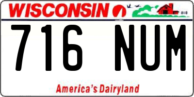 WI license plate 716NUM