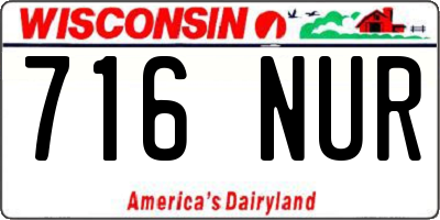 WI license plate 716NUR