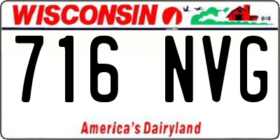 WI license plate 716NVG