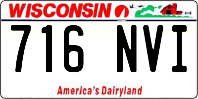 WI license plate 716NVI