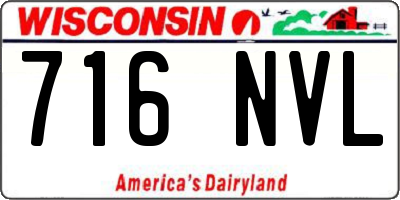 WI license plate 716NVL