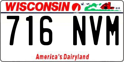 WI license plate 716NVM