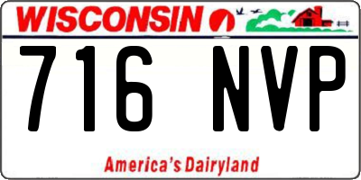 WI license plate 716NVP