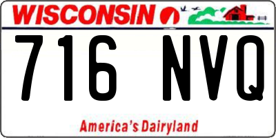 WI license plate 716NVQ