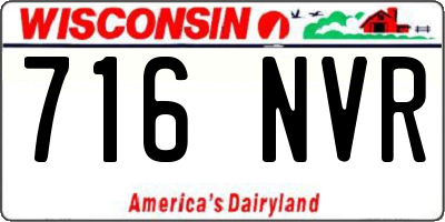 WI license plate 716NVR