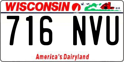 WI license plate 716NVU