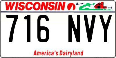 WI license plate 716NVY