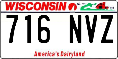 WI license plate 716NVZ