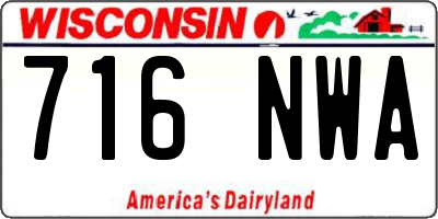WI license plate 716NWA