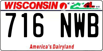 WI license plate 716NWB