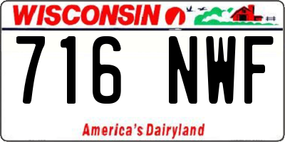 WI license plate 716NWF