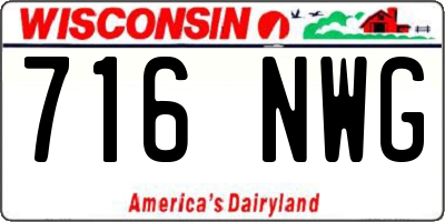 WI license plate 716NWG