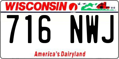 WI license plate 716NWJ