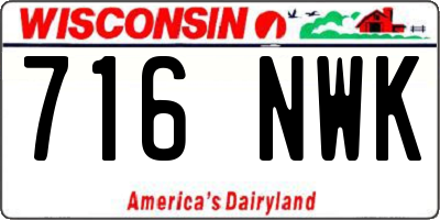 WI license plate 716NWK