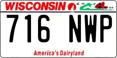 WI license plate 716NWP
