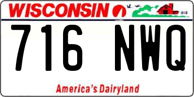 WI license plate 716NWQ