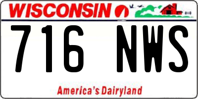 WI license plate 716NWS